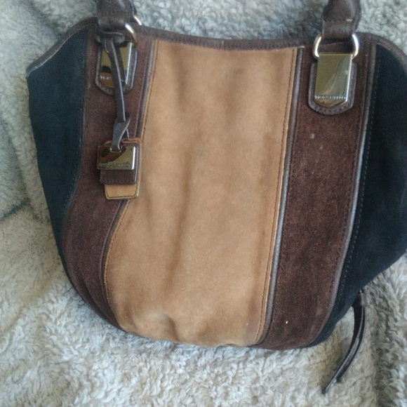 Tignanello bucket bag leather and suede purse - Picture 2 of 9